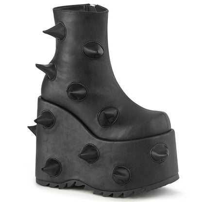 SLAY-77 Black Vegan Leather Ankle Boot Demonia