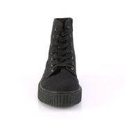 SNEEKER-201 Black Canvas Creeper Demonia US Size (Unisex/Men's): 4