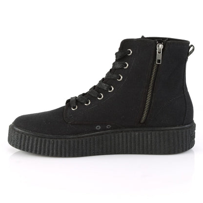 SNEEKER-201 Black Canvas Creeper Demonia