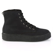 SNEEKER-201 Black Canvas Creeper Demonia US Size (Unisex/Men's): 4