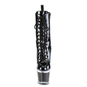 SPECTATOR-1040 Black Patent/Clear-Black Mid-Calf Boot Pleaser US Size (Women's): 6