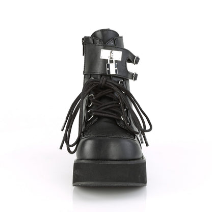 SPRITE-70 Black Vegan Leather Ankle Boot Demonia