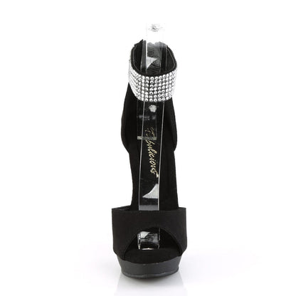 SULTRY-625 Black Faux Suede/Black Matte Fabulicious