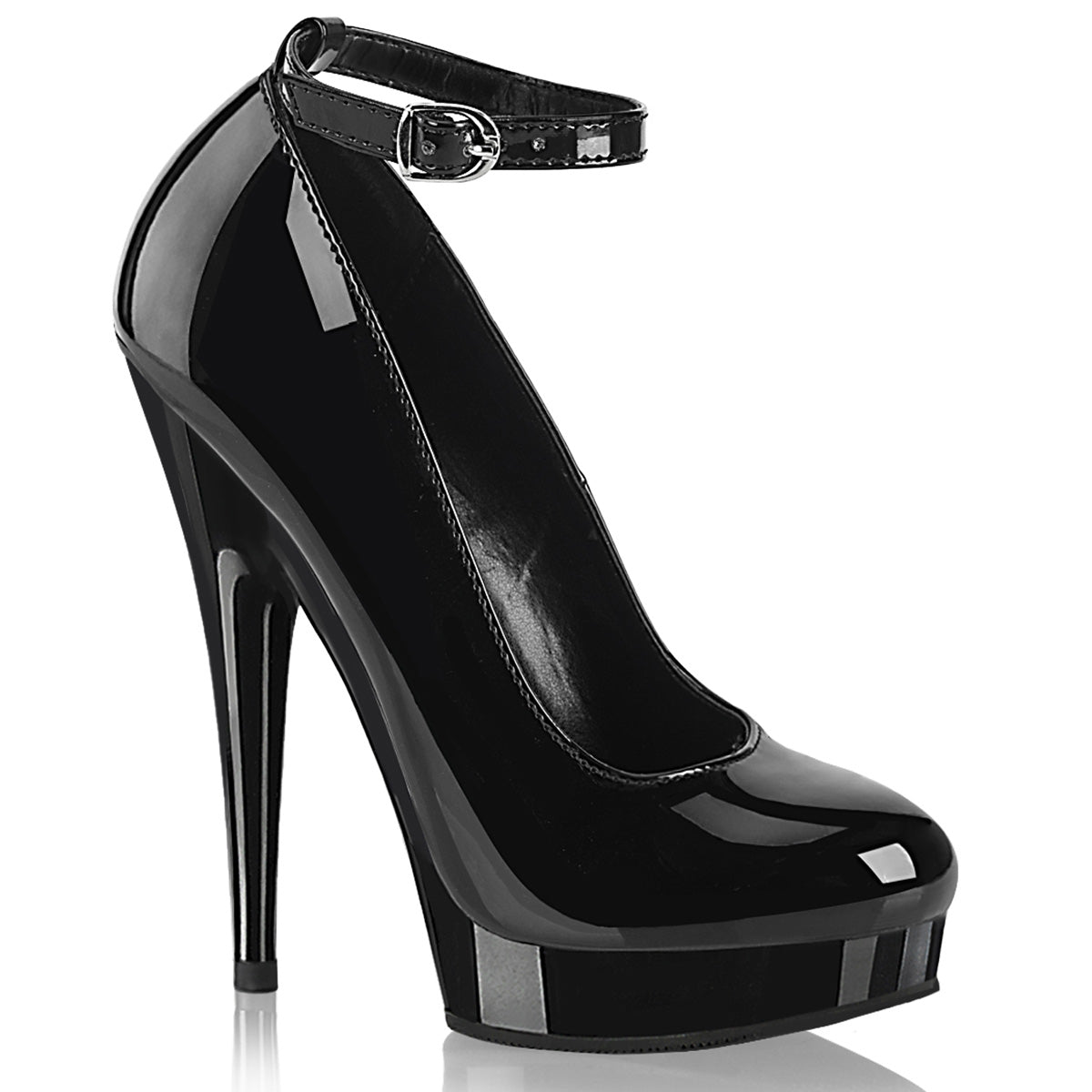 SULTRY-686 Black Patent/Black Fabulicious