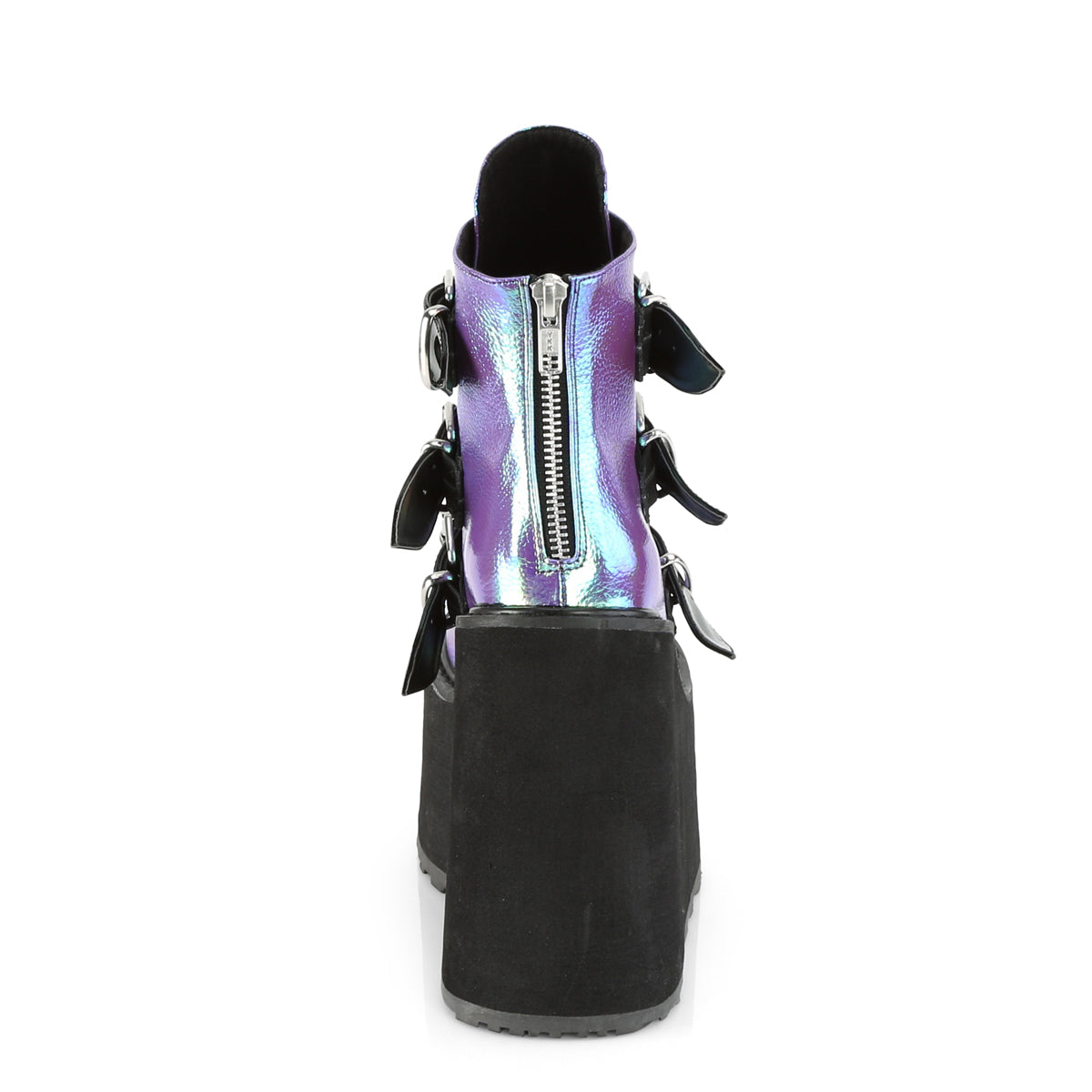 SWING-105 Purple Iridescent Vegan Leather Ankle Boot Demonia