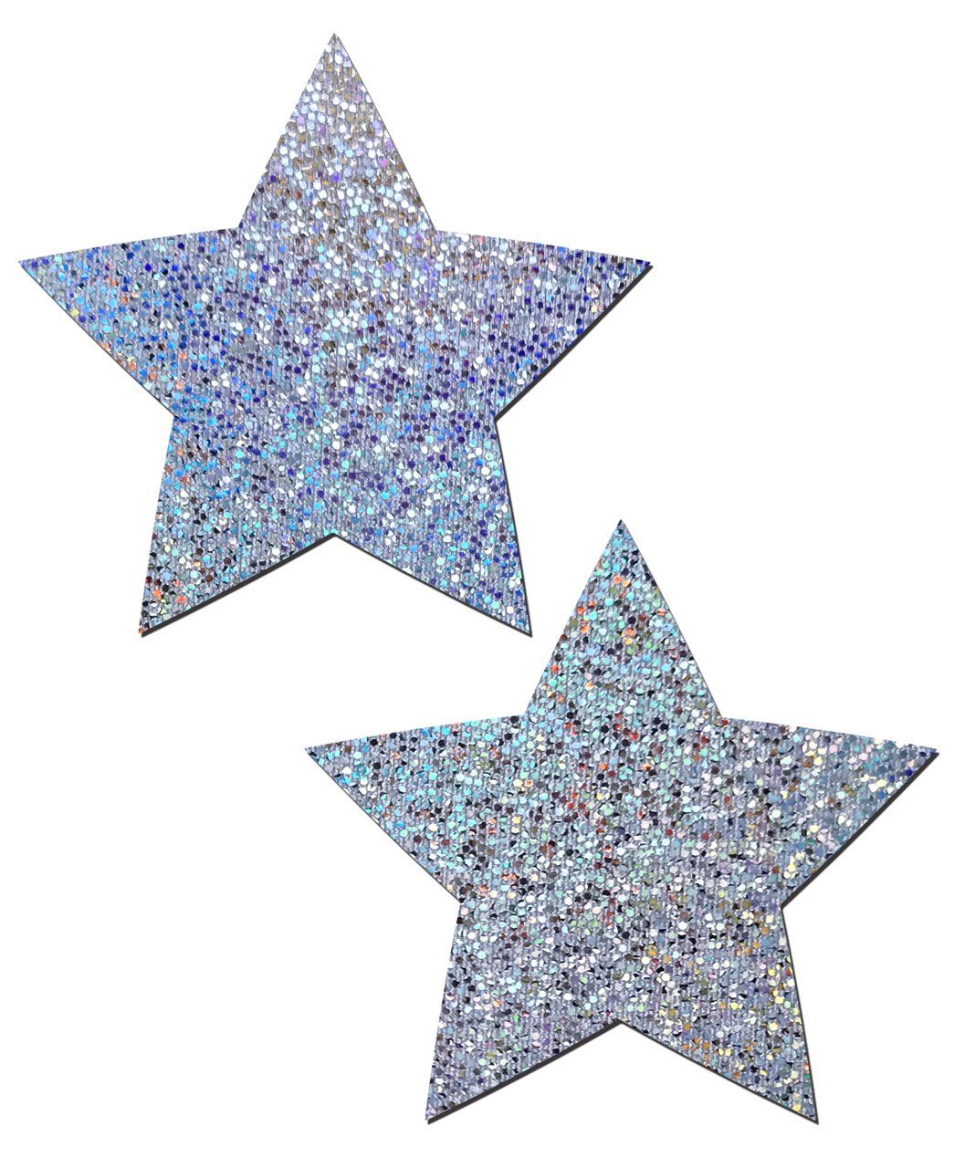Star: Silver Glitter Star Nipple Pasties Pastease