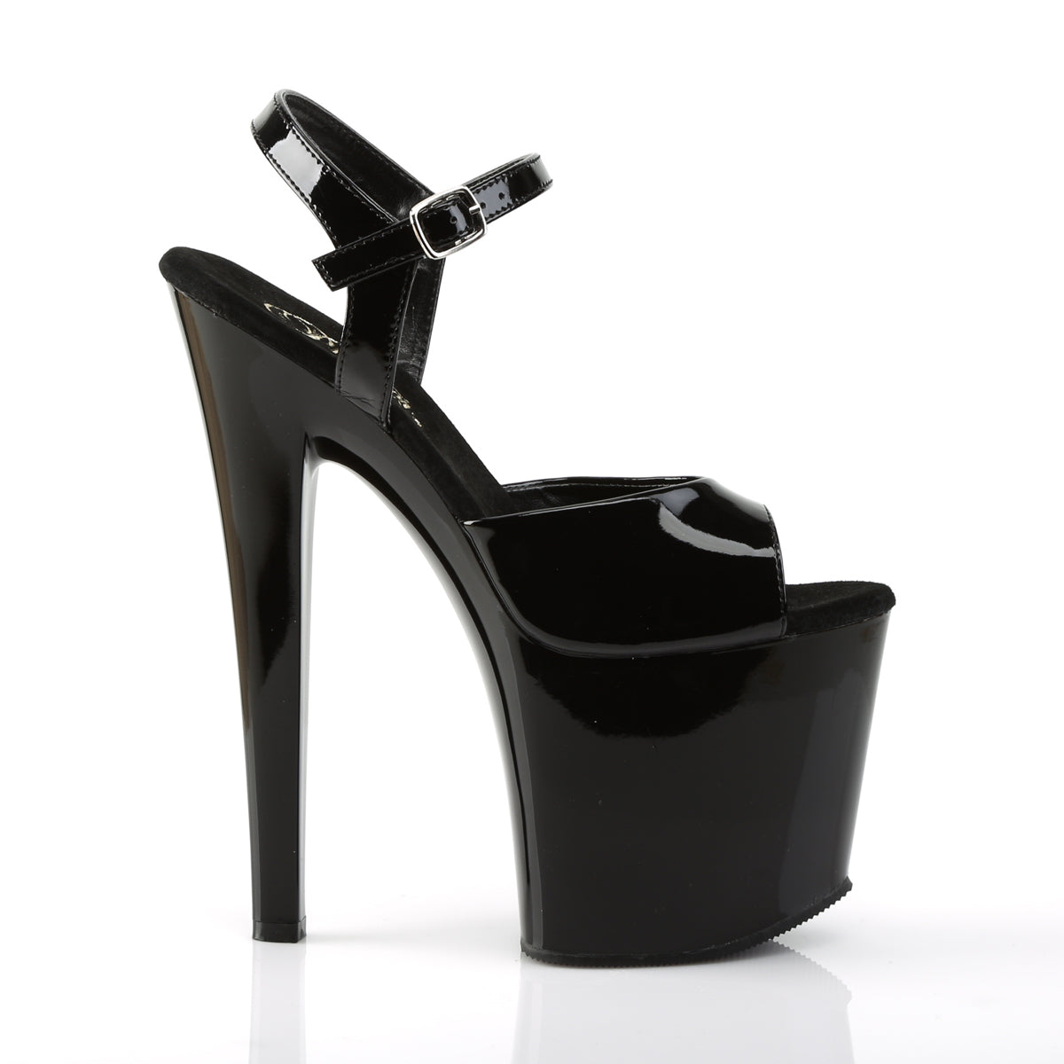 TABOO-709 Black Patent Platform Sandal Pleaser