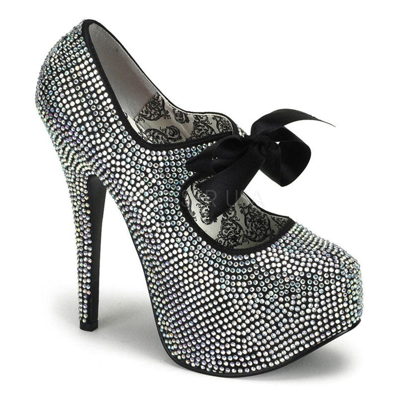 TEEZE-04R Iridescent Rhinestones CURRENT Bordello US Size (Women's): 6