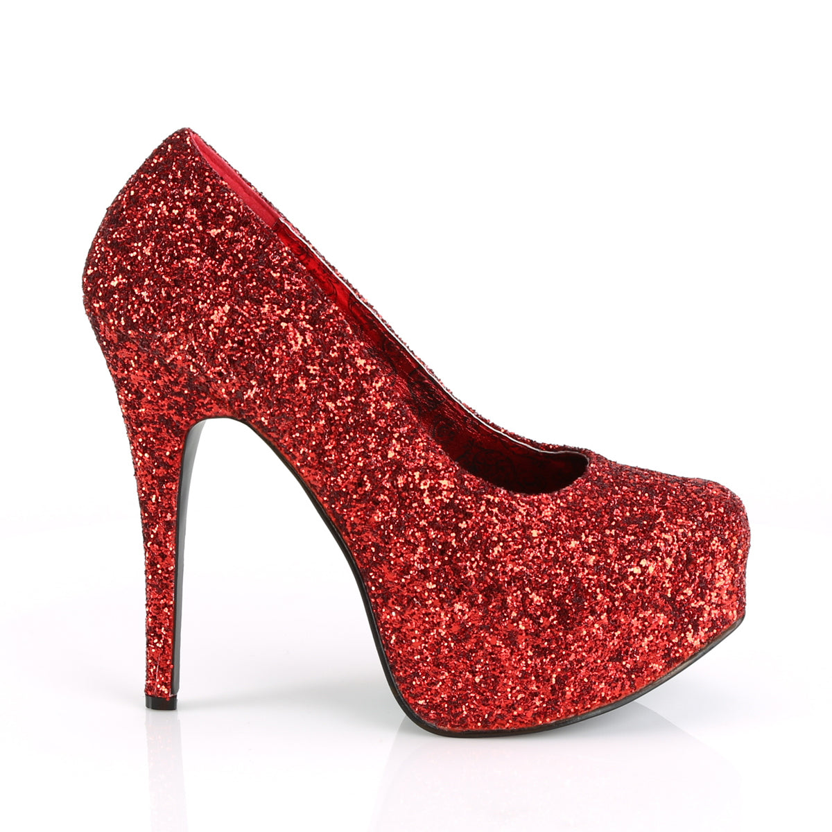 TEEZE-06GW Red Glitter Pleaser Pink Label