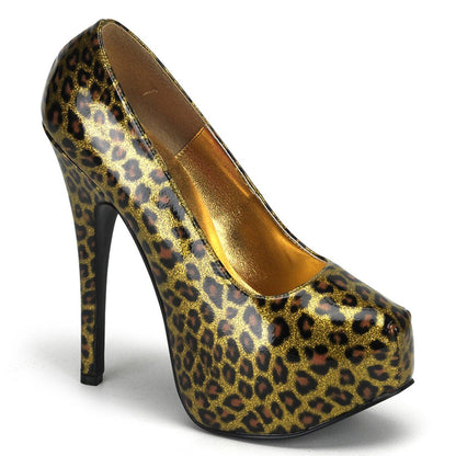 TEEZE-37 Gold Cheetah Patent Bordello
