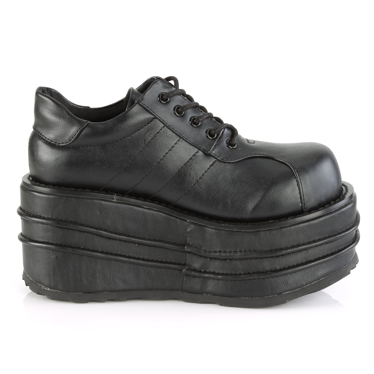 TEMPO-08 Black Vegan Leather Shoe Demonia