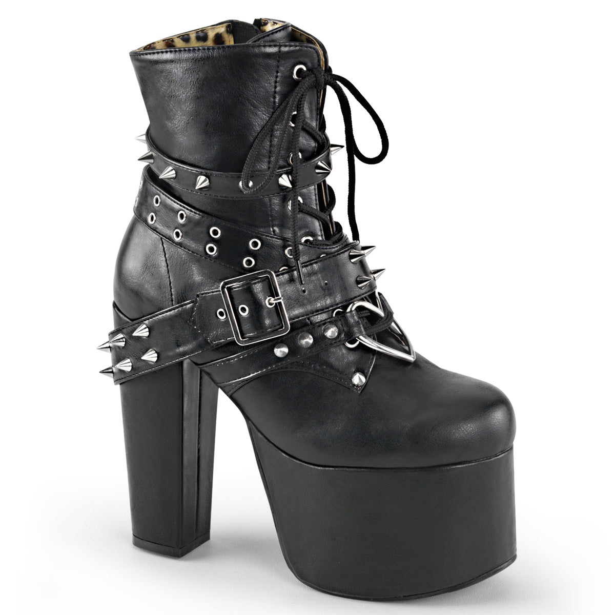 TORMENT-700 Black Vegan Leather Ankle Boot Demonia