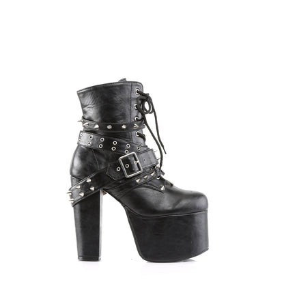 TORMENT-700 Black Vegan Leather Ankle Boot Demonia