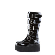 TRASHVILLE-518 Black Patent Sale Demonia US Size (Unisex/Men's): 4
