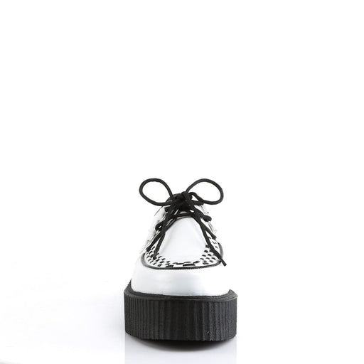 V-CREEPER-502 White Vegan Leather Creeper Demonia US Size (Unisex/Men's): 4