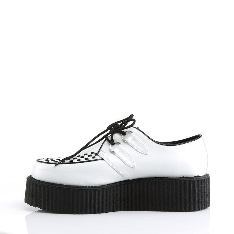 V-CREEPER-502 White Vegan Leather Creeper Demonia US Size (Unisex/Men's): 4
