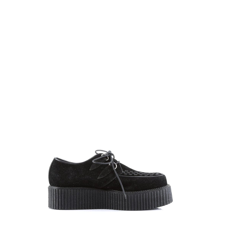 V-CREEPER-502S Black Vegan Suede Creeper Demonia US Size (Unisex/Men's): 4