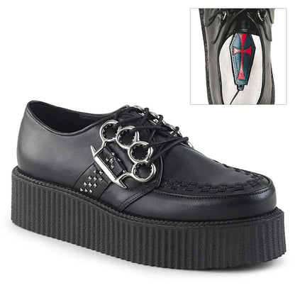 V-CREEPER-516 Black Vegan Leather Creeper Demonia