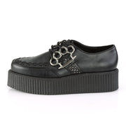 V-CREEPER-516 Black Vegan Leather Creeper Demonia US Size (Unisex/Men's): 4