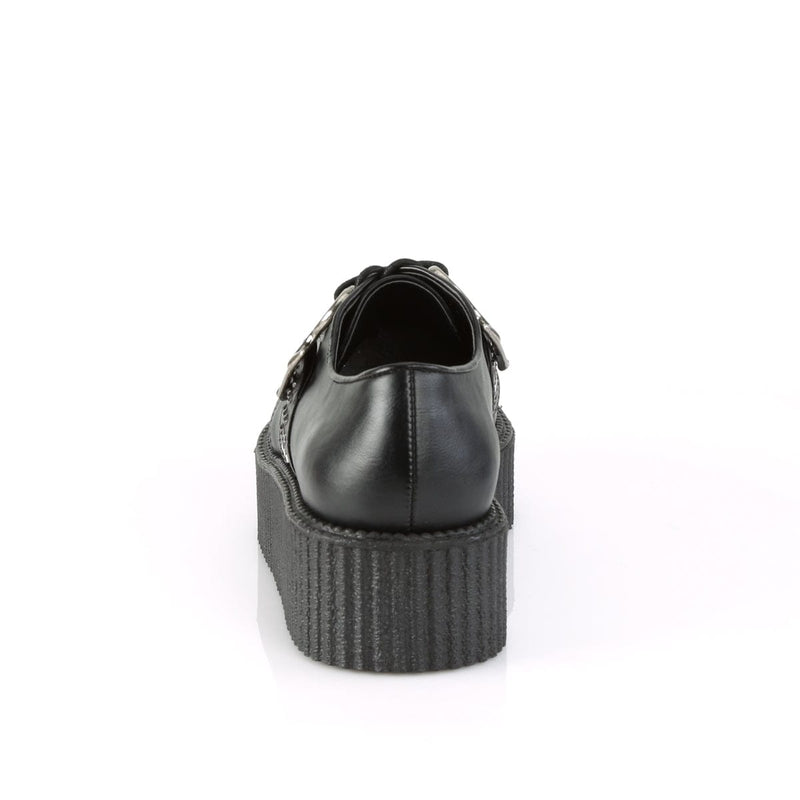 V-CREEPER-516 Black Vegan Leather Creeper Demonia US Size (Unisex/Men's): 4