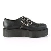V-CREEPER-516 Black Vegan Leather Creeper Demonia US Size (Unisex/Men's): 4