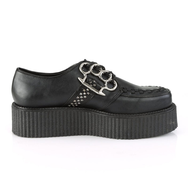 V-CREEPER-516 Black Vegan Leather Creeper Demonia US Size (Unisex/Men's): 4