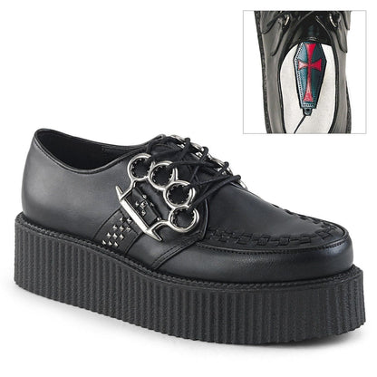 V-CREEPER-516 Black Vegan Leather Creeper Demonia
