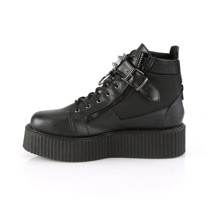 V-CREEPER-566 Black Vegan Leather Ankle Boot Demonia