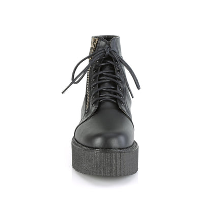 V-CREEPER-571 Black Vegan Leather Ankle Boot Demonia