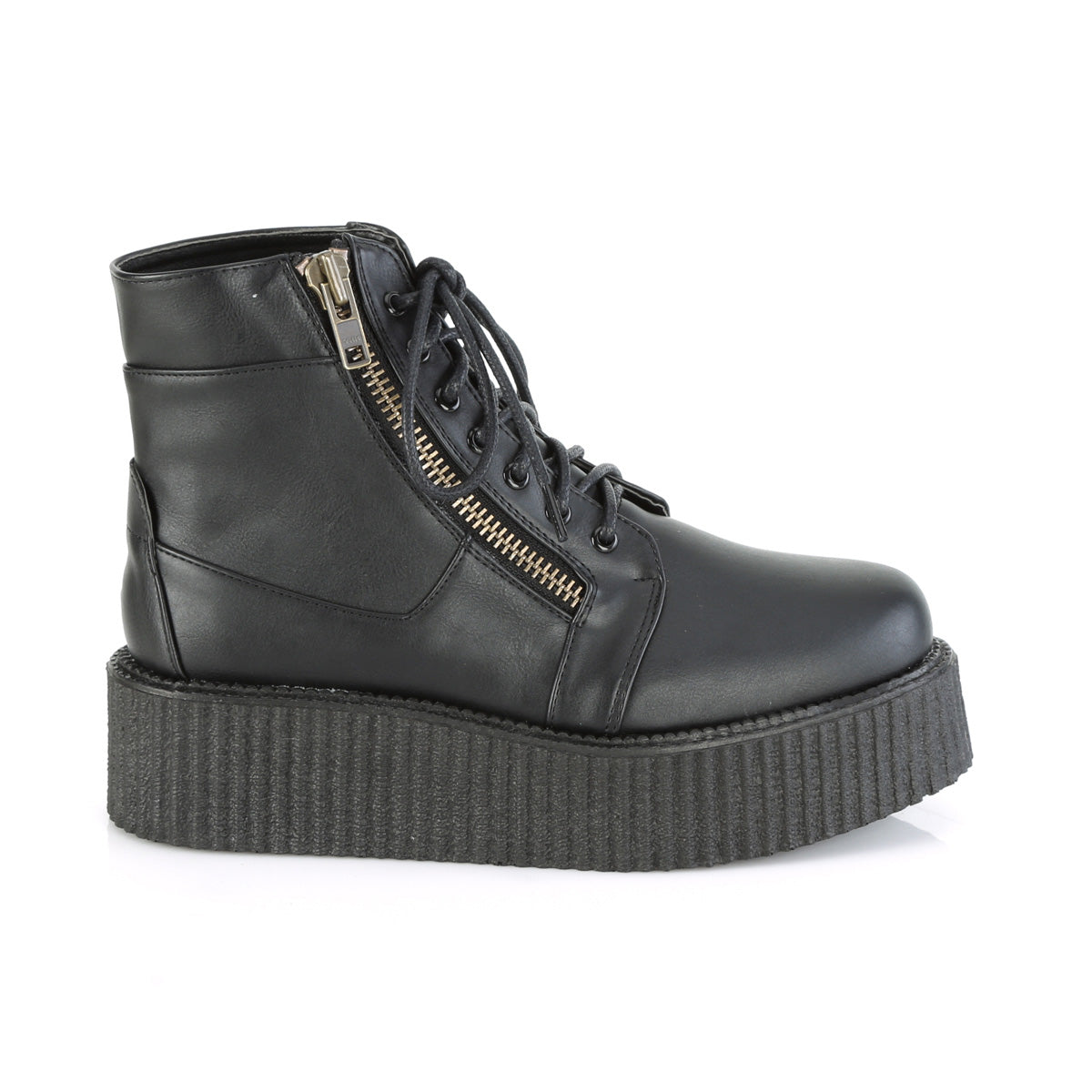 V-CREEPER-571 Black Vegan Leather Ankle Boot Demonia