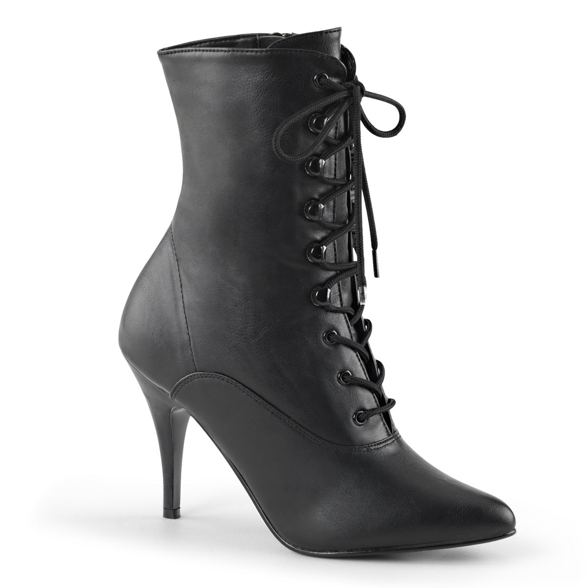 VANITY-1020 Black Faux Leather Ankle Boot Pleaser