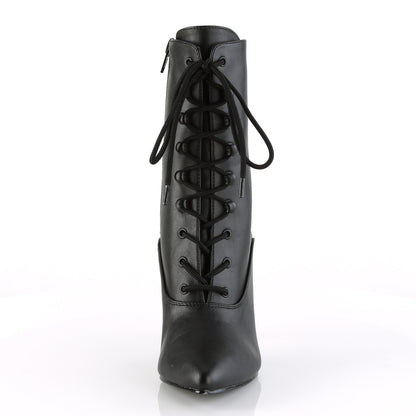 VANITY-1020 Black Faux Leather Ankle Boot Pleaser