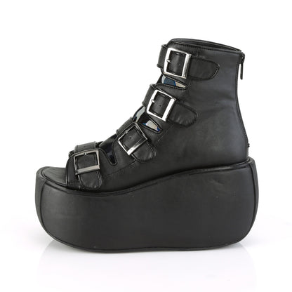 VIOLET-150 Black Vegan Leather-Hologram Ankle Boot Demonia