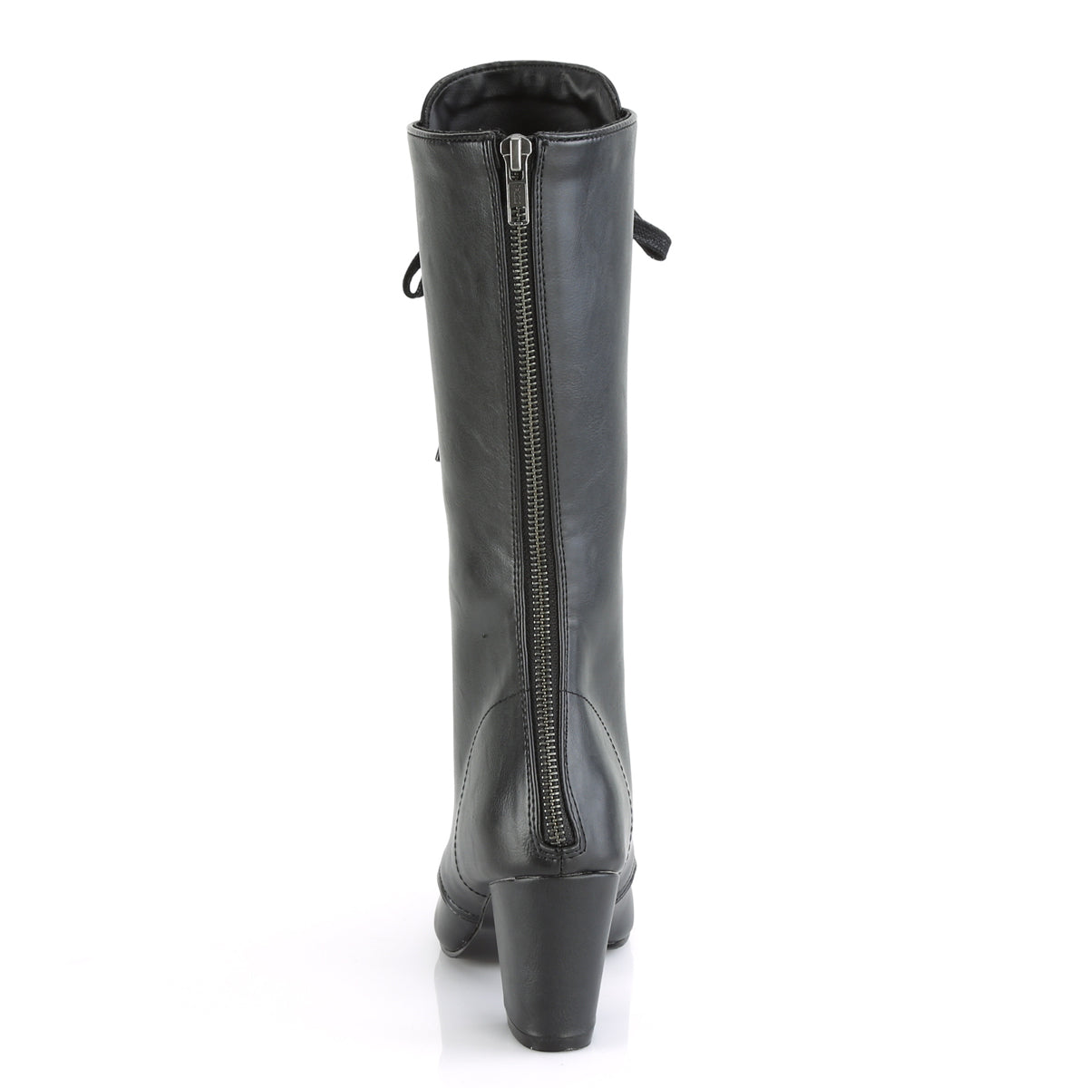 VIVIKA-205 Black Vegan Leather Mid-Calf Boot Demonia