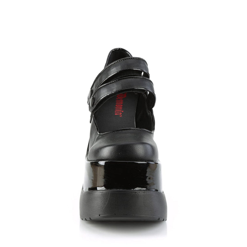 VOID-37 Black Vegan Leather-Patent Mary Janes Demonia US Size (Women's): 6