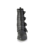WARLOCK-110-C Black Vegan Leather Mid-Calf Boot Demonia US Size (Unisex/Men's): 4