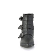 WARLOCK-50-C Black Vegan Leather Ankle Boot Demonia US Size (Unisex/Men's): 4