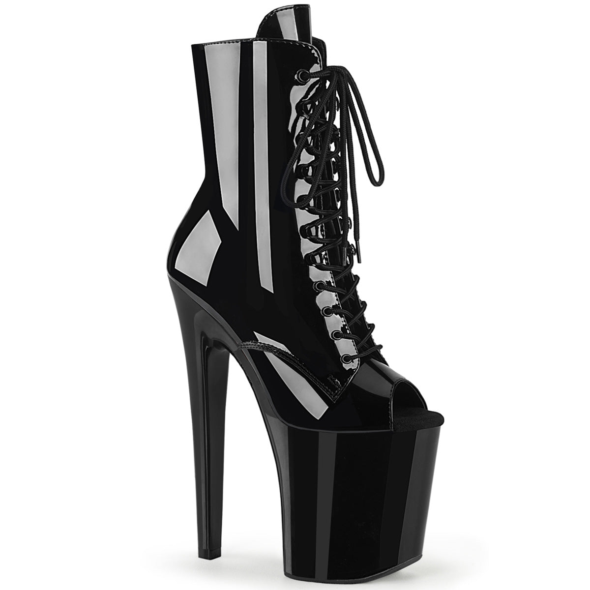 XTREME-1021 Black Patent Ankle Boot Pleaser