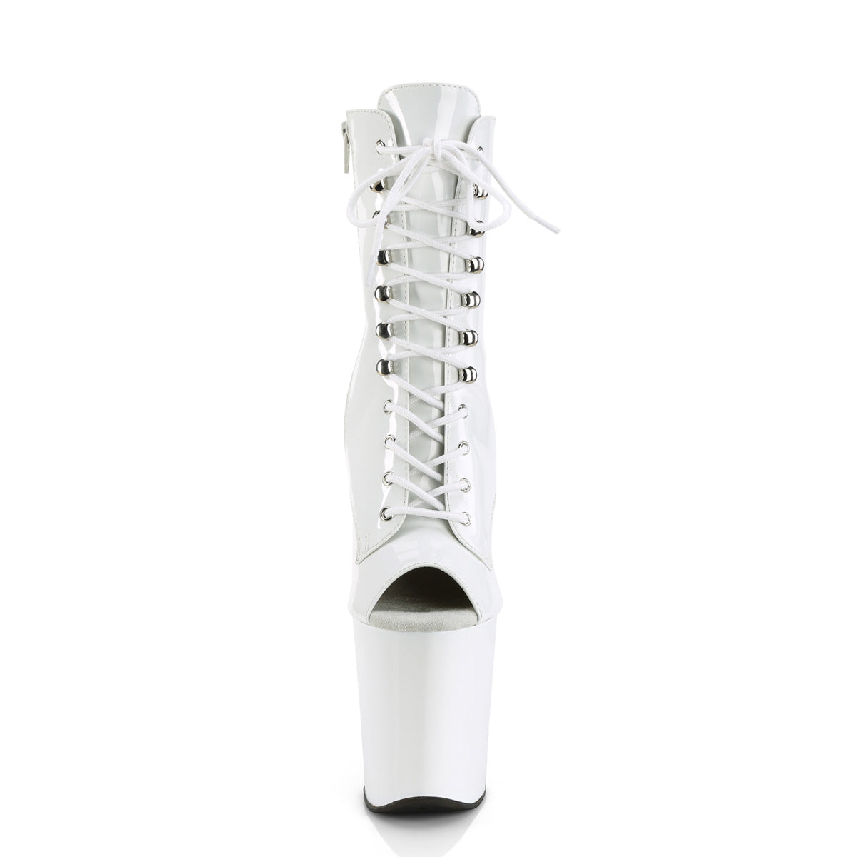 XTREME-1021 White Patent Ankle Boot Pleaser