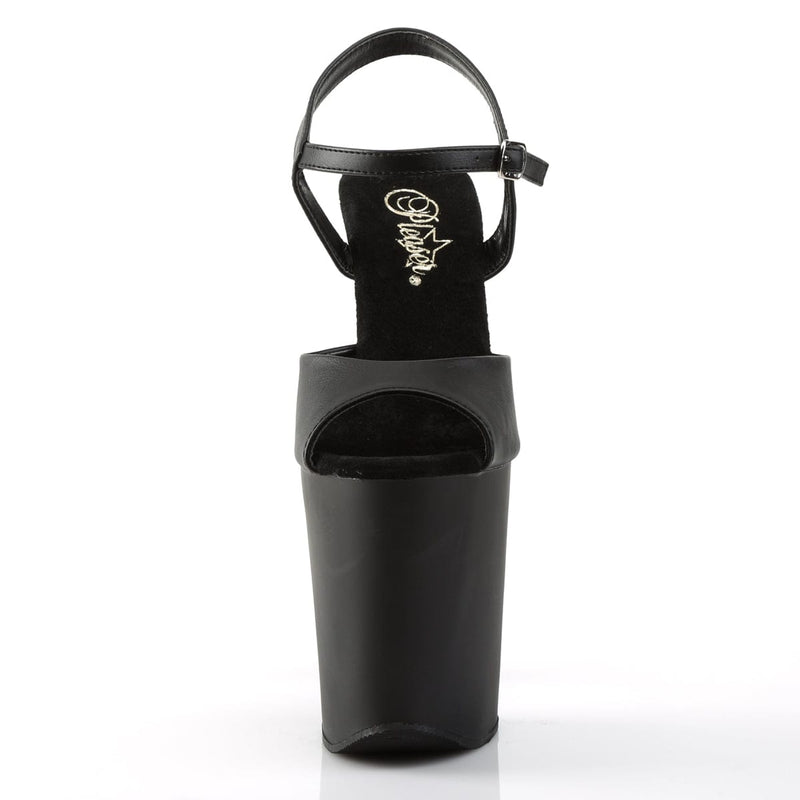 XTREME-809 Black Faux Leather/Black Matte Platform Sandal Pleaser US Size (Women's): 5