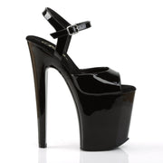 XTREME-809 Black Patent/Black Platform Sandal Pleaser US Size (Women's): 5