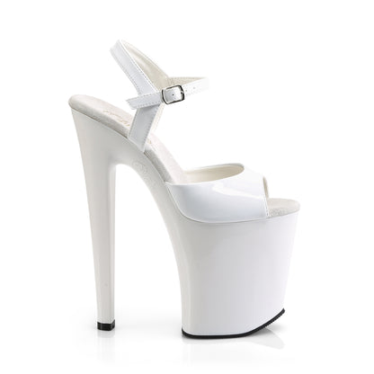 XTREME-809 White Patent Platform Sandal Pleaser