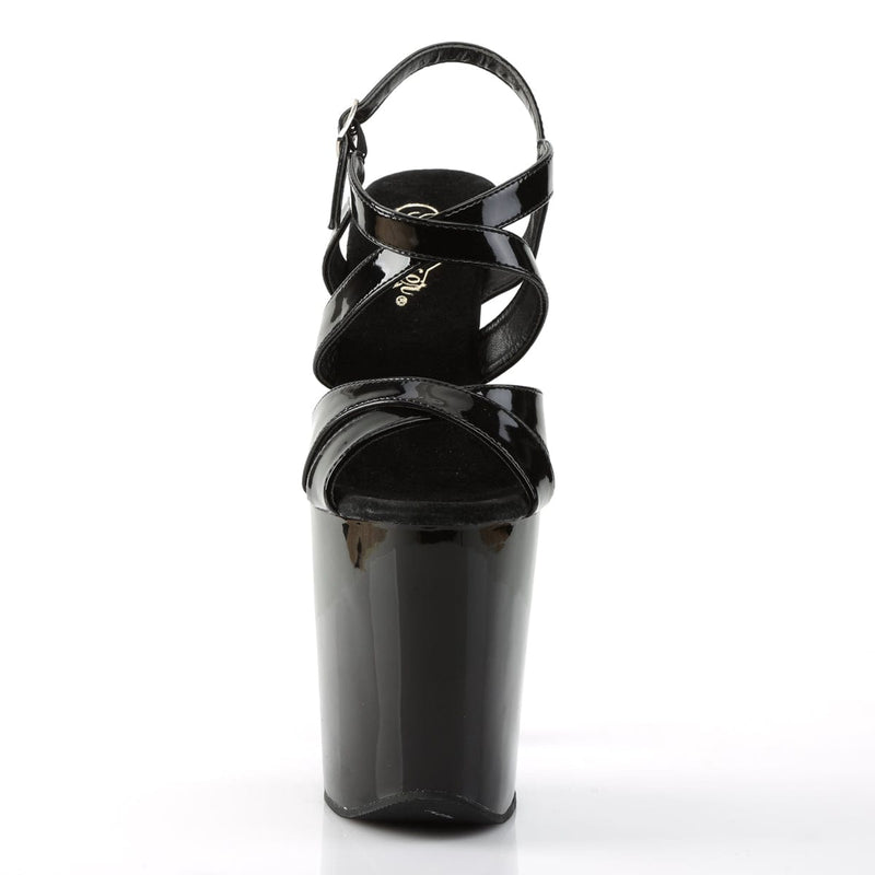 XTREME-872 Black Patent/Black Platform Sandal Pleaser US Size (Women's): 5