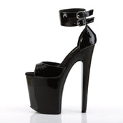 XTREME-875 Black Patent/Black Platform Sandal Pleaser US Size (Women's): 5