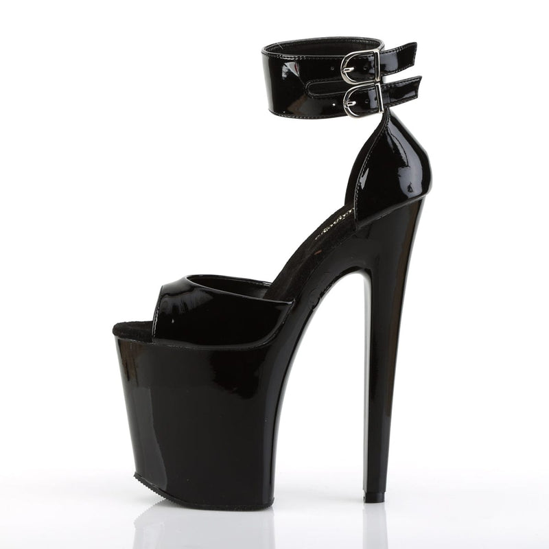 XTREME-875 Black Patent/Black Platform Sandal Pleaser US Size (Women's): 5