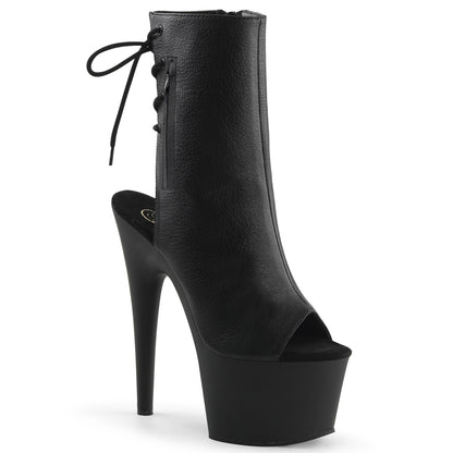 ADORE-1018 Black Faux Leather Ankle Boot