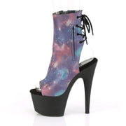 ADORE-1018REFL PurpLeather-Blue Reflective/Black Matte Ankle Boot Pleaser US Size (Women's): 5