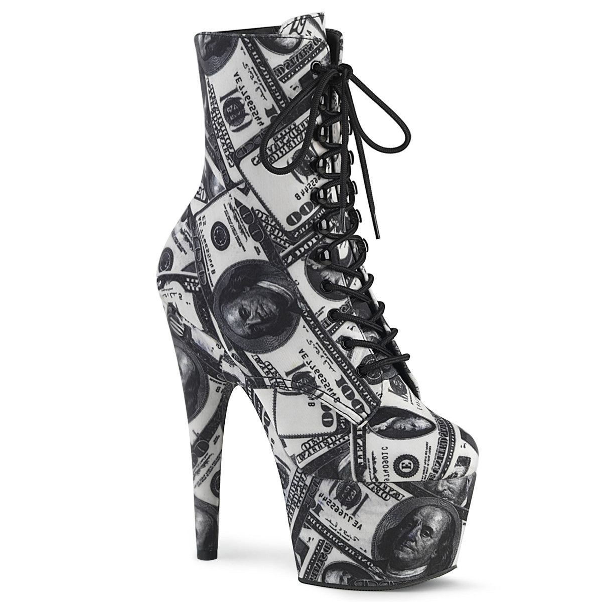 ADORE-1020DP White Black Ankle Boots
