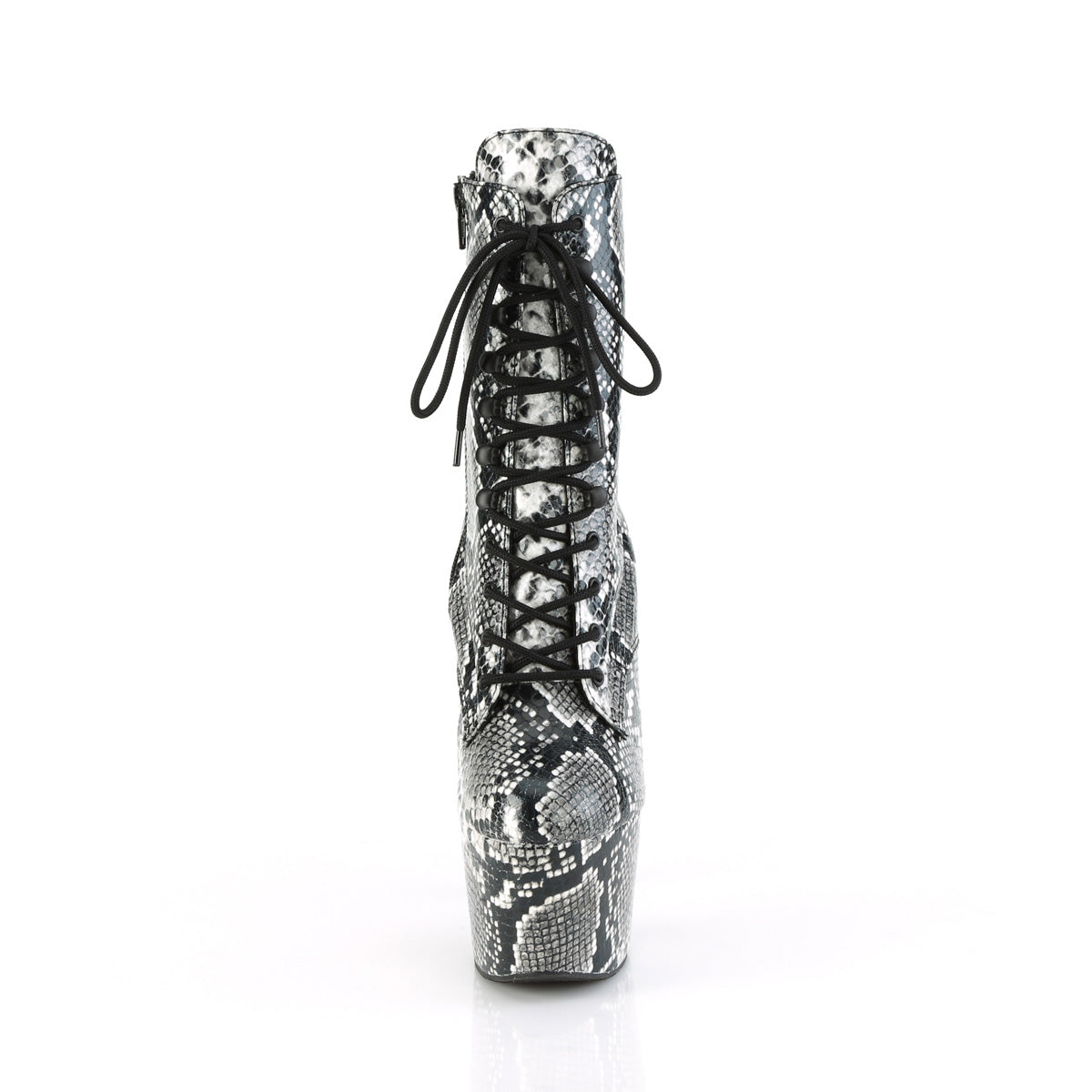 ADORE-1020SPWR Black Snake Print Boots