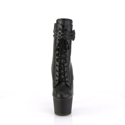 ADORE-1020STR Black Faux Leather/Black Matte